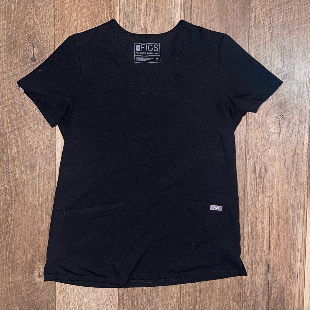 Black FIGS Scrub Top